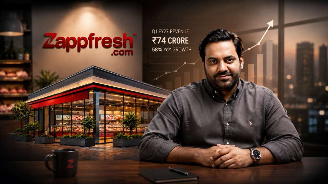 Zappfresh Q1 Revenue Rises 58% to ₹74 Crore in FY27